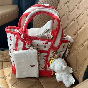 Viral Madden Girl Chili Pepper Tote Bag with Charm